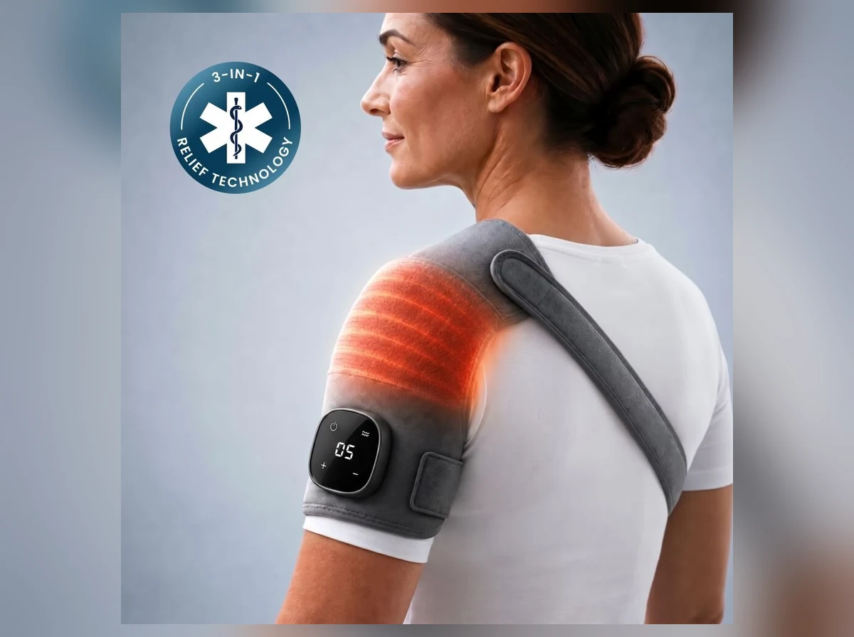 Kinessana™ 3-in-1 Heated & Vibration Shoulder Massager Wrap